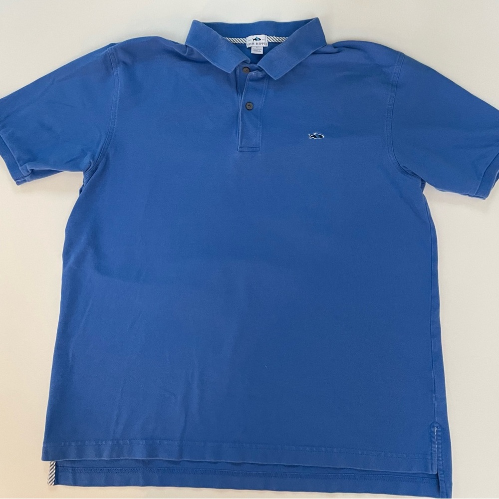 Fish Hippie Men's Royal Blue Polo Shirt Large